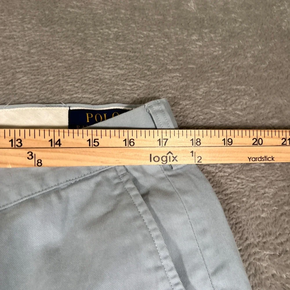 Polo Ralph Lauren Chino Pant Mens 34x39 Light Blue Classic Fit Flat Front Preppy